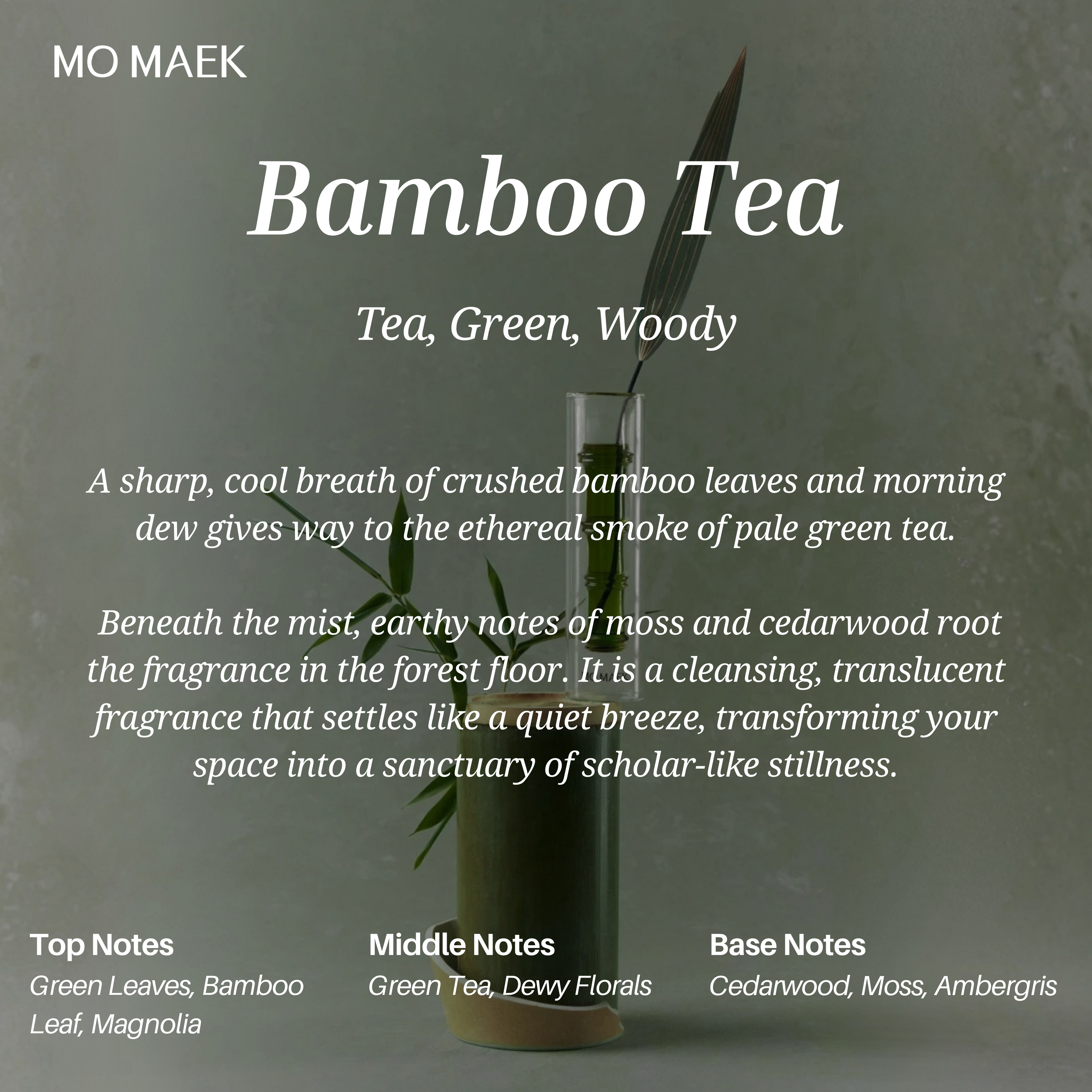 Bamboo Tea Scented Home Diffuser by Mo Maek