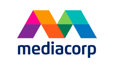 Colorful logo with the word 'mediacorp' on a white background